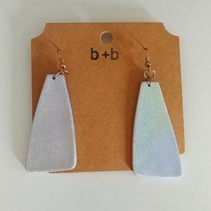 Clay earrings with stainless steel backing